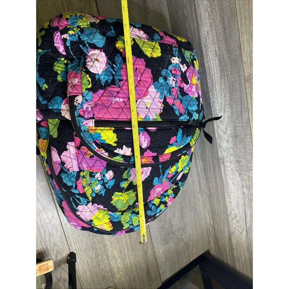 Vera Bradley Large Essential Backpack Hilo Meadow Floral Quilted Travel School
